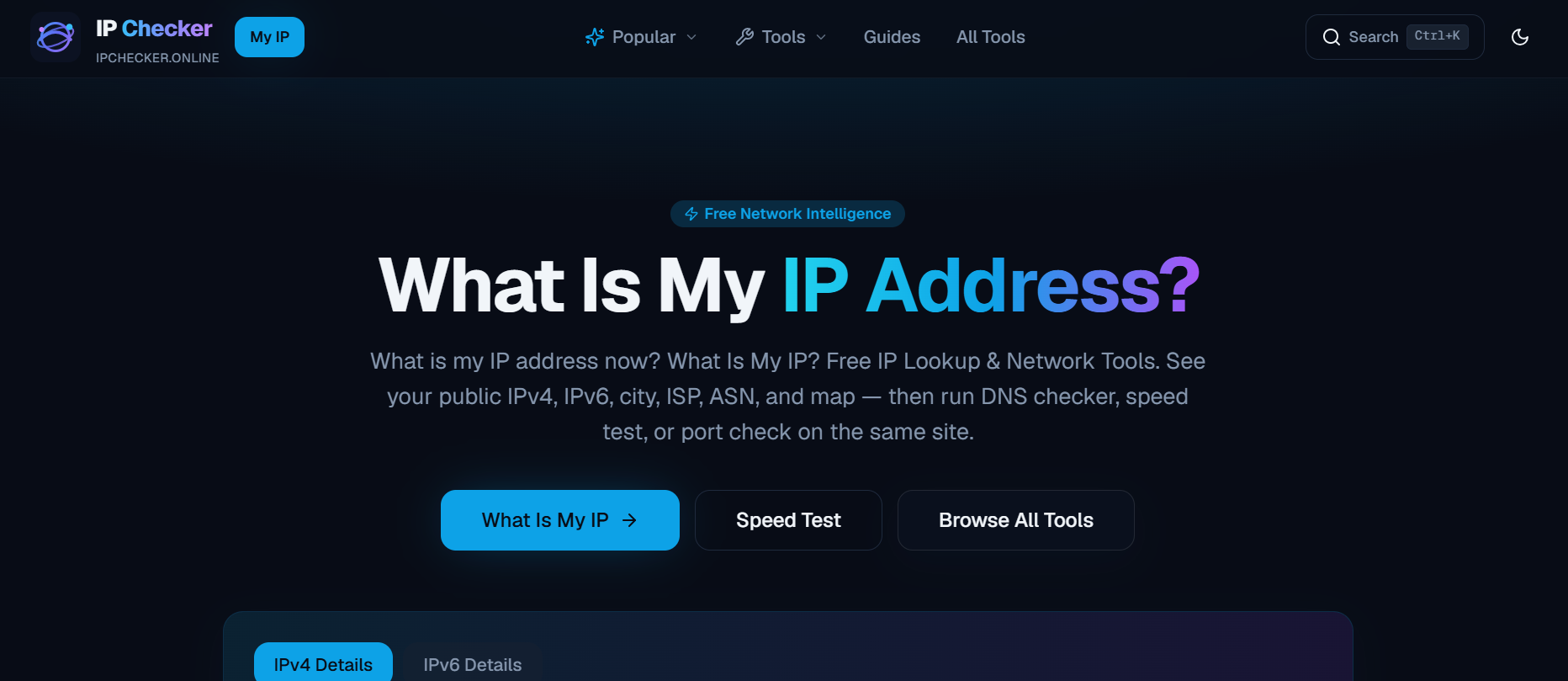 IPChecker.online — The Only Network Tools Site You Need preview