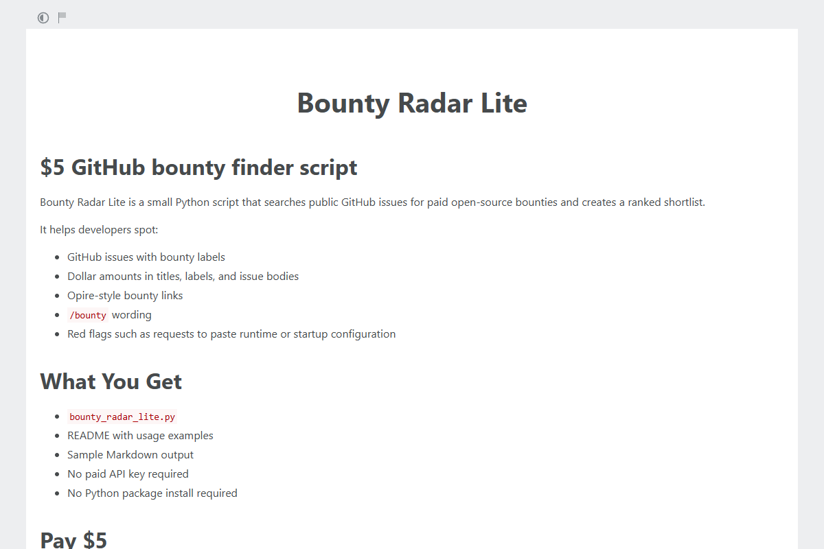 Bounty Radar Lite preview