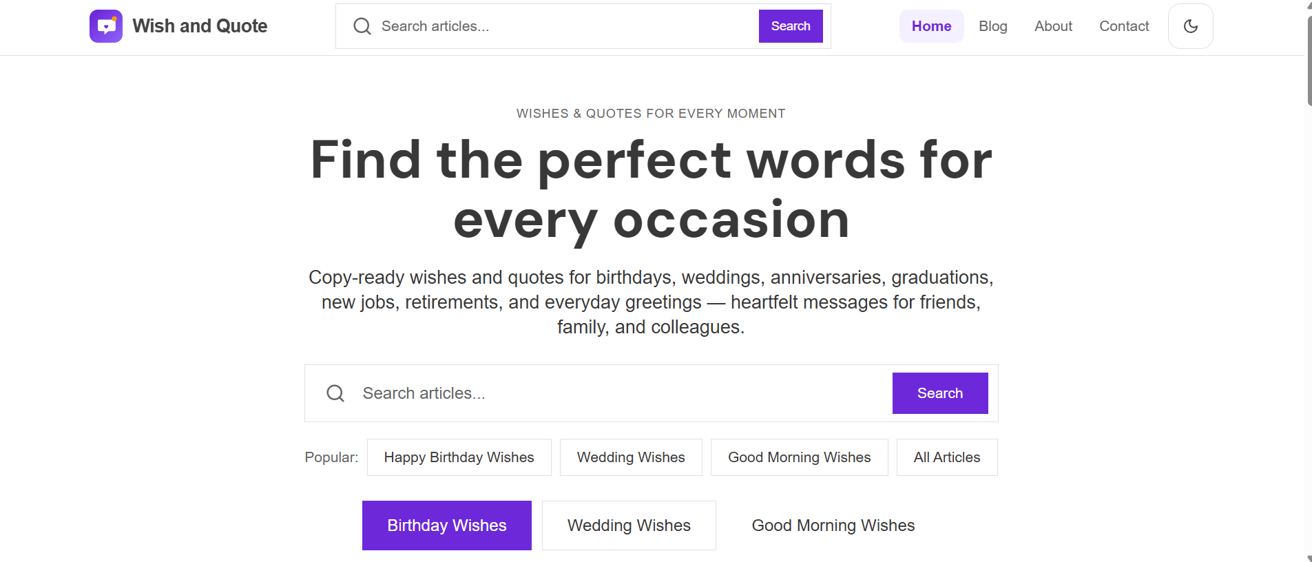Wish and quote preview